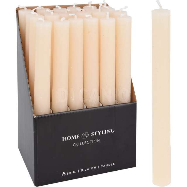 Candela rustica 20cm avorio - Principale