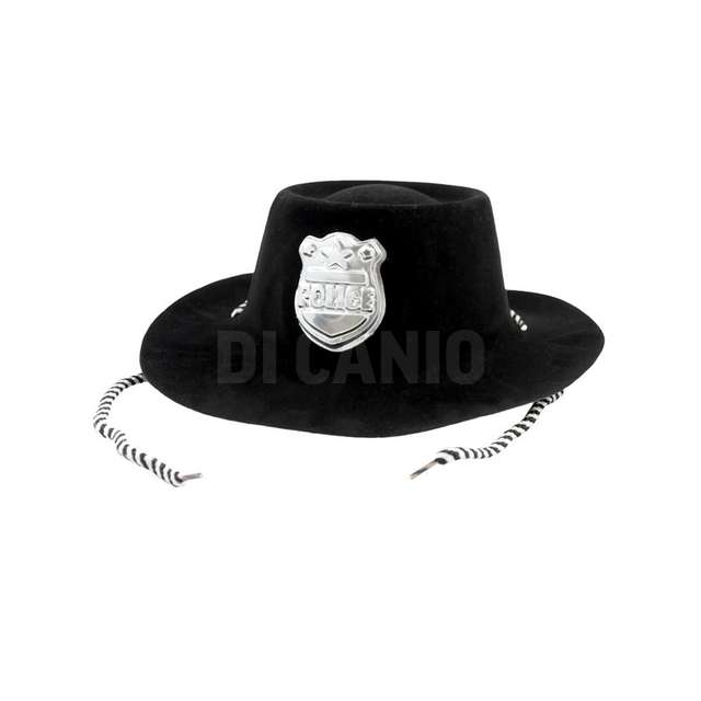 Cappello polizia in plastica floccato - Principale
