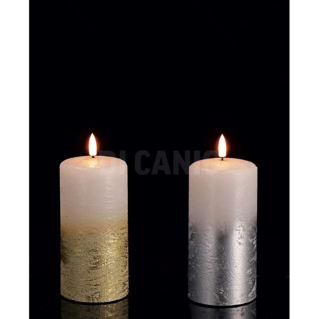 Candela led cilindrica effetto fiamma 2 colori d7,5xh16 - Principale