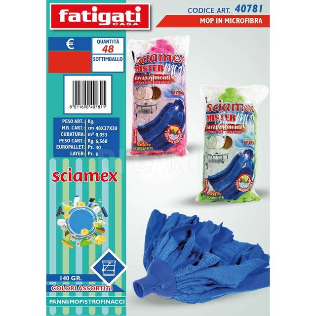 Mop in microfibra 140 g. sciamex - Principale