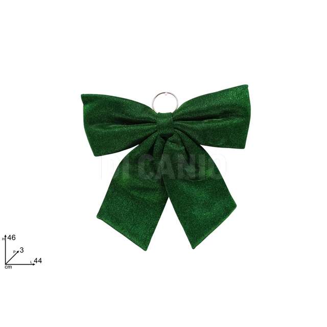 Fiocco glitterato 44 cm. verde - Principale
