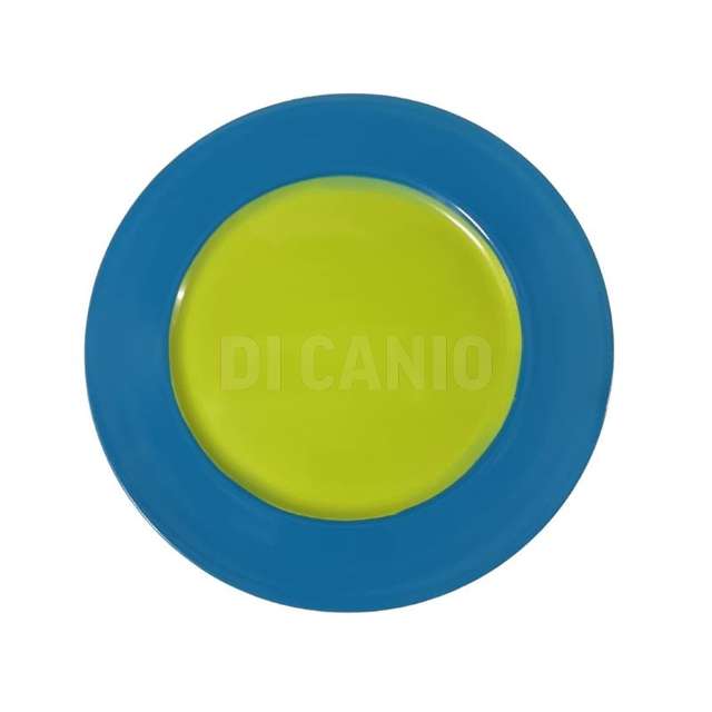 Piatto plastica bicolor verde_blu (6_24) e. nat. cen-82913 - Principale