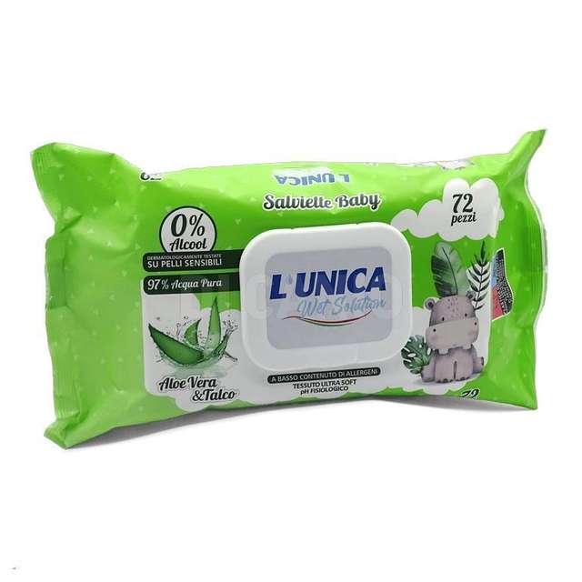 Baby unico nordic cotton 72 pz pop up salviettine - Principale
