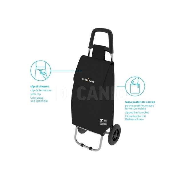 Carrello spesa rolly nero 31x36x96 - Principale