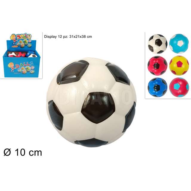 Pallina spugna calcio 10cm 3ass due esse - Principale
