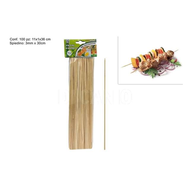 Spiedini bambu 100 pz 30 cm - Principale