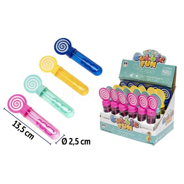 Tubo bolle 2,5x13,5 641 4as candy display - Principale
