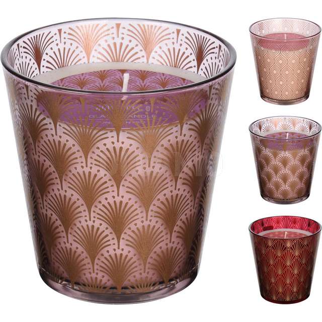 Candela in vetro 11cm 3ass - Principale