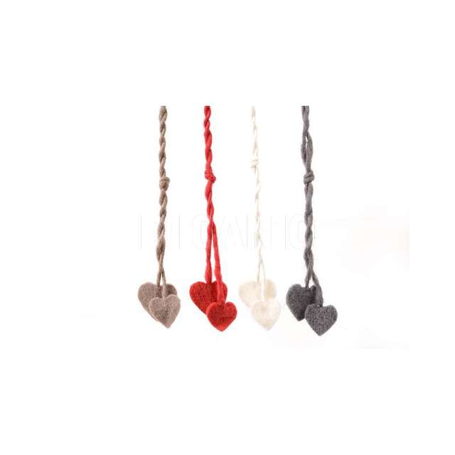 Decorazione cordone cuori lana colori ass. mercury.93303 - Principale