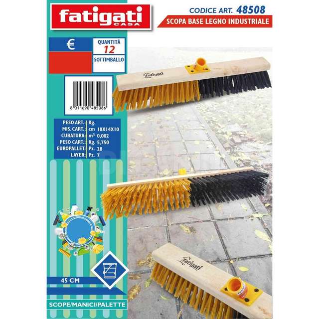 Scopa base legno industriale 45cm - Principale