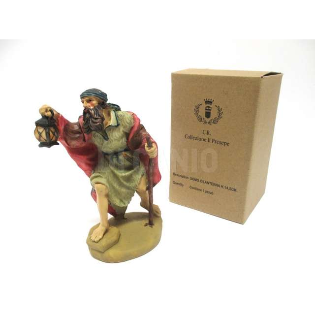 Uomo con lanterna h.14 5cm. - Principale