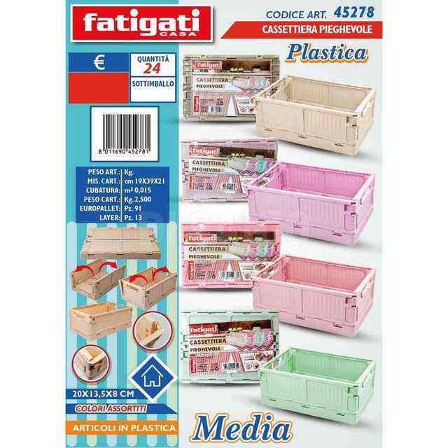 Cassettiera plastica pieghevole media - Principale