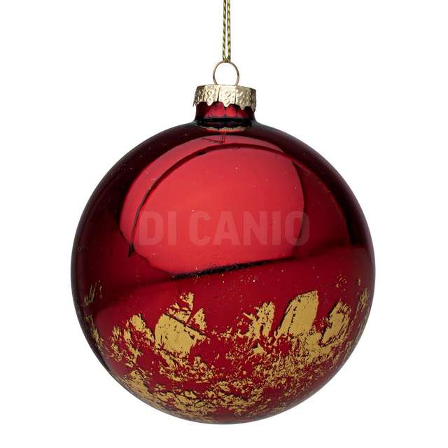 Sfera vt brush rosso-oro d100 vetro dm.10 - Principale