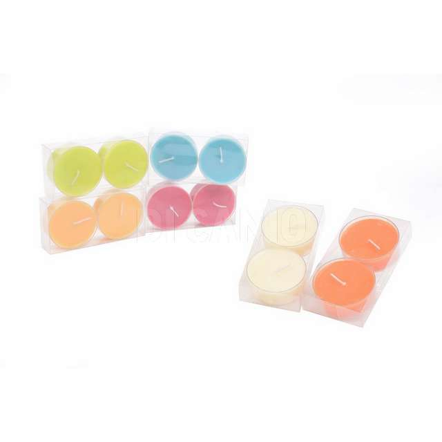 Set 2 tealight d. cm 5,8x2,2 (gr 40) colori e fragranze assortite mercury 29586 - Principale
