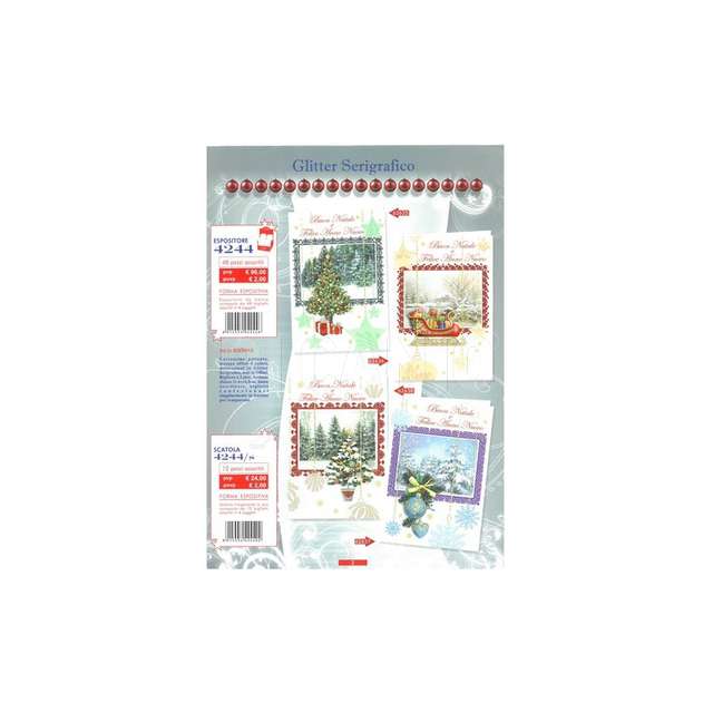 Bigliettini ass. natale glitter n.edart.-n-4244_n- - Principale