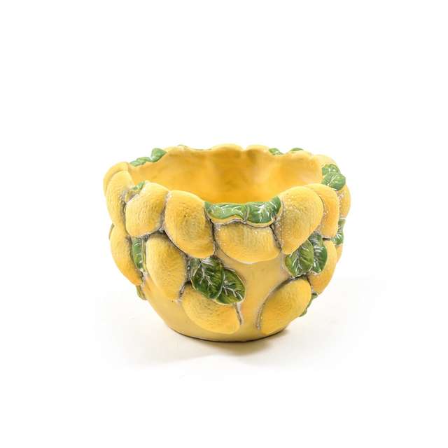 Vaso limoni in cemento cm.18.5x18.5x12 - Principale