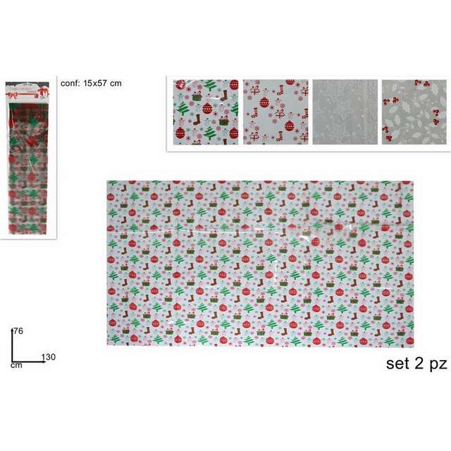 Foglio natalizio set 2pz cm76x130 d.e. - Principale