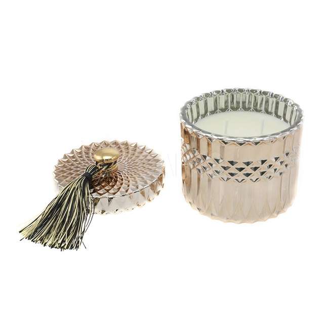 Candela vetro 10,5x12,5 cm. 270g 289 ambra - Principale