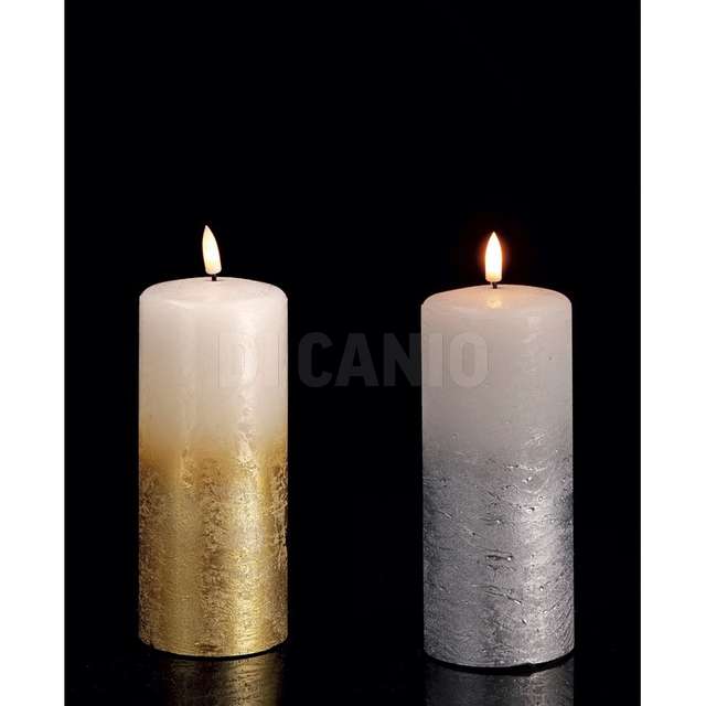 Candela led cilindrica effetto fiamma 2 colori d7,5xh18 - Principale