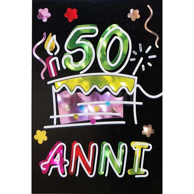 Bigliettino flash card buon compleanno 50 anni - Principale