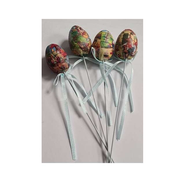 Set 4 uova colorate assortiti con steccomercury - Principale