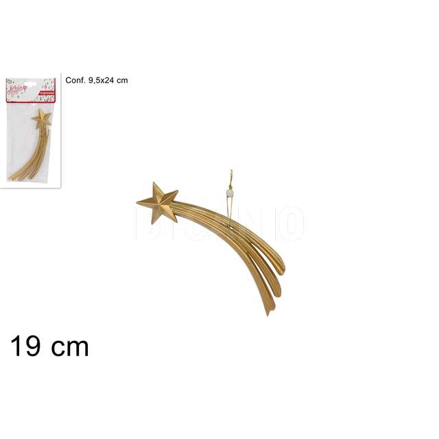 Appendino stella cometa 19 cm. oro ps-205b g - Principale