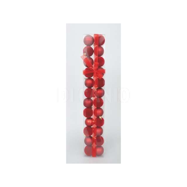 24 sfere pvc mm.50 rosse velluto/matto in sct pvc - Principale