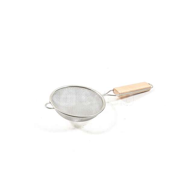 Colino da cucina in acciaio inox con manico in legnio cm.10x23x3.5 - Principale