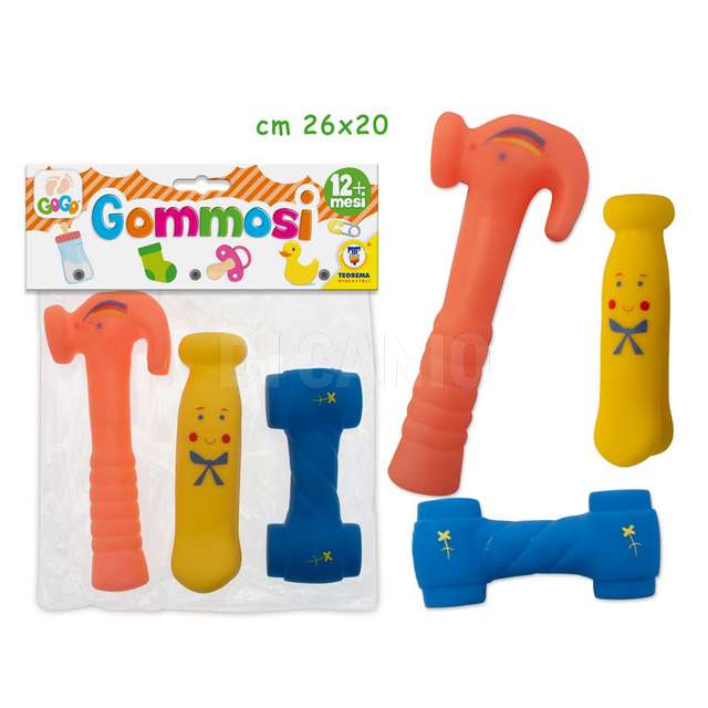 Gogo gommosi attrezzi 3 pz - Principale