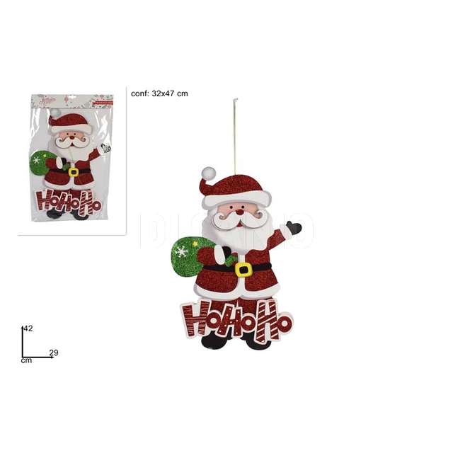 Dietroporta babbo natale glitterato - Principale