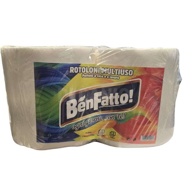 Benfatto coppia rotoloni 2 veli pura cellulosa.. - Principale