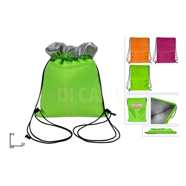 Sacca termica interno alluminio con tasca 210d 3 colori fluo - Principale