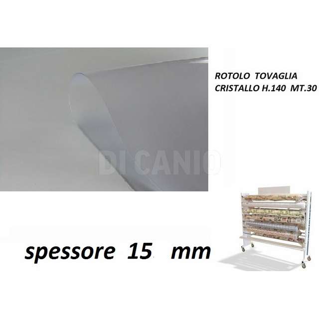 Rotolo tovaglia cristallo 15mm h.140 mt.30 0034cristalc15140 gem. - Principale