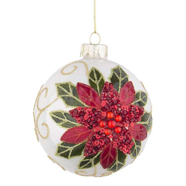 Sfera vetro poinsezia dm.80 - Principale