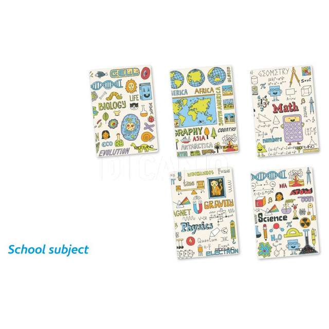 Quaderno maxi 80 gr. 40 ff fabriano dec. school subjet var a -19100218 - - Principale