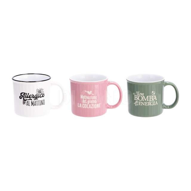 Tazza mug ceramica 3 coloru 420 ml dm.10x10 - Principale