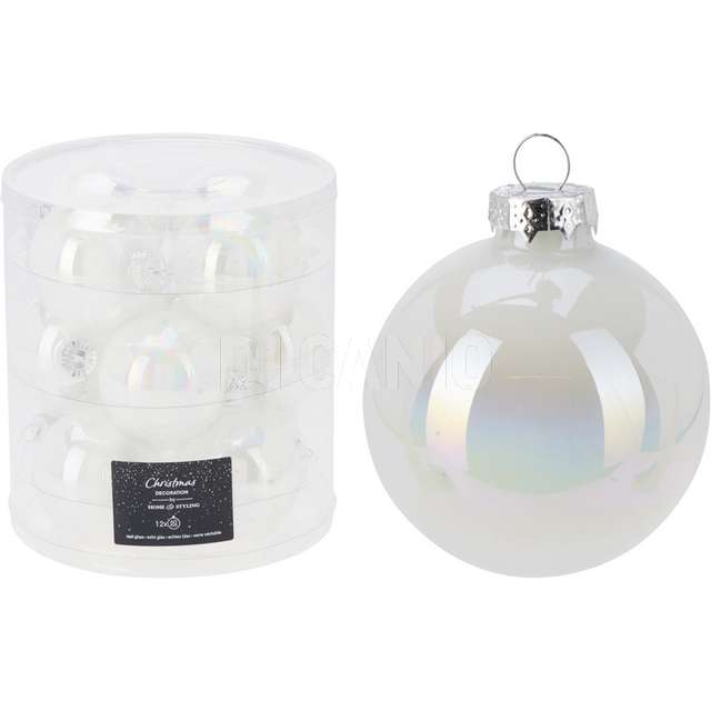 12 sfere vetro 60mm iridescent - Principale