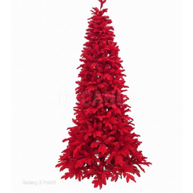 Albero red floccato cm.240 pe+pvc a ombrello 1305 rami diam. 116 cm - Principale