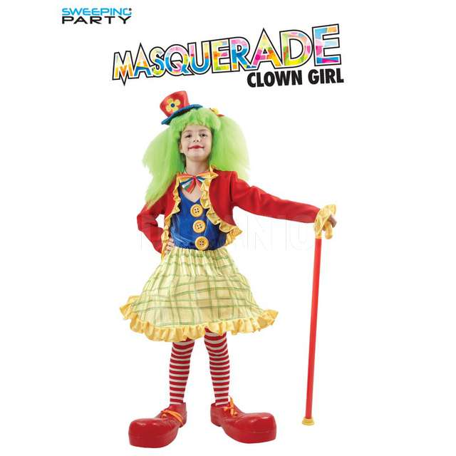 Costume clown girl 6-14 anni - Principale