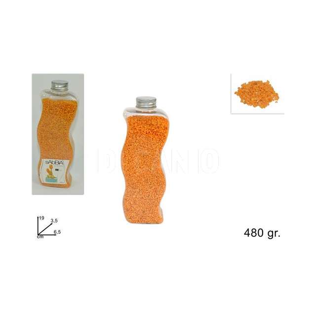Bottiglia sabbia colorata 480gr arancione - Principale