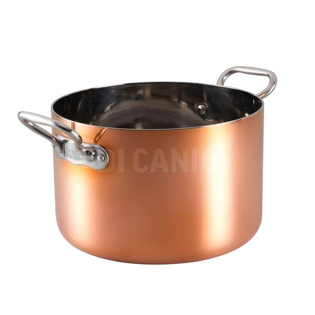 Casseruola alta 2 manici copper 4 induzione cm.24 spessore 2,5mm agnelli - Principale
