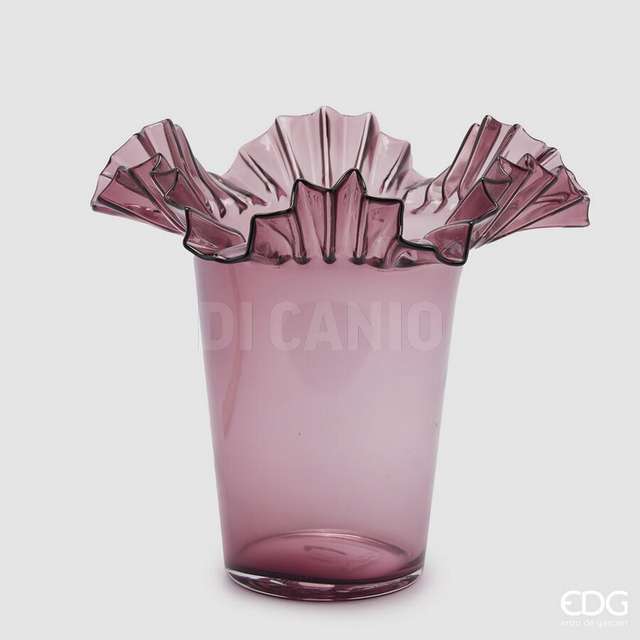 Vaso balze svasato h.34 d.40,5 antique pink edg - Principale