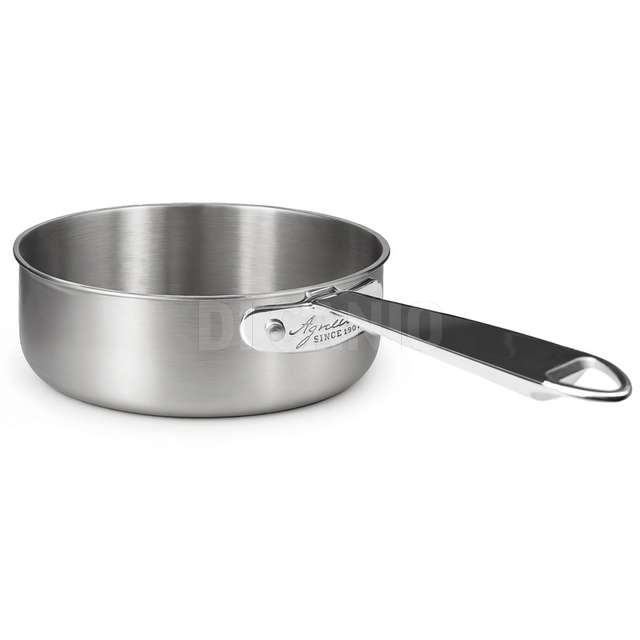 Casseurola bassa 1 manico alluminio inox induzione cm.24 agnelli - Principale