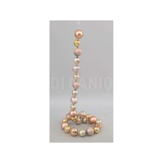 Catena di sfere pvc cm.1,80 oro/rosa - Principale