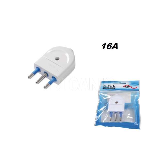 Spina 2p+t 16 a 250 v bianca flowpackai - Principale
