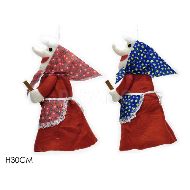Befana con contenitore h30cm 2ass - Principale