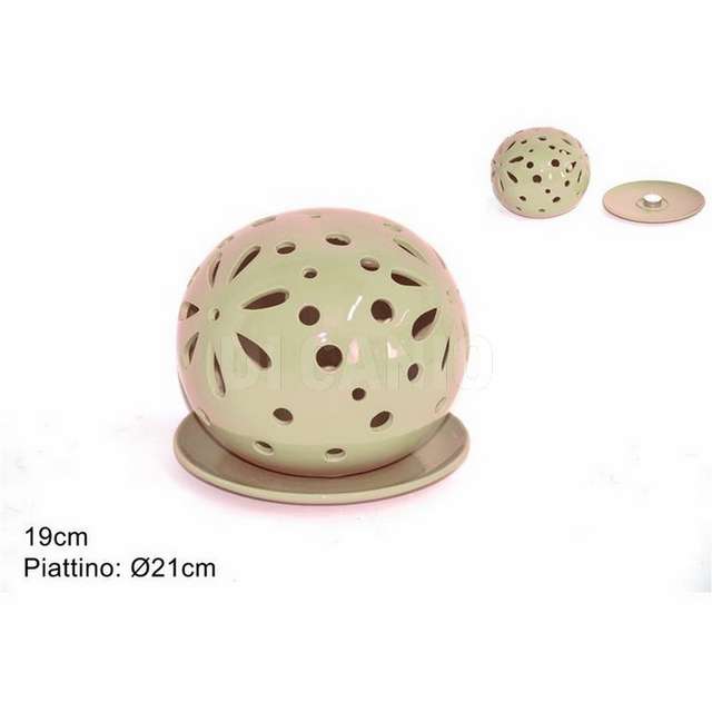 Palla ceramica portatealight c_piattino 19cm beige due esse - Principale