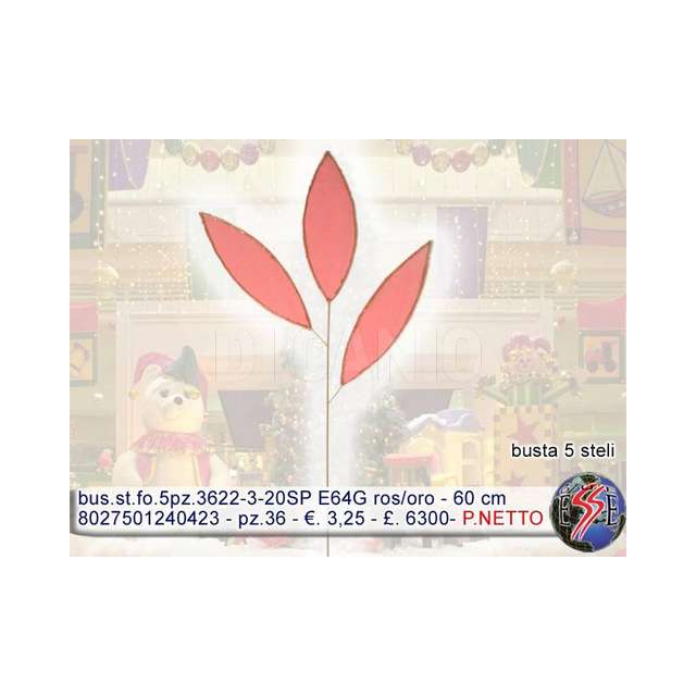Bus.ste.fog.5pz. ross_oro (12_36) due esse.-3622-320sp e64g- - Principale