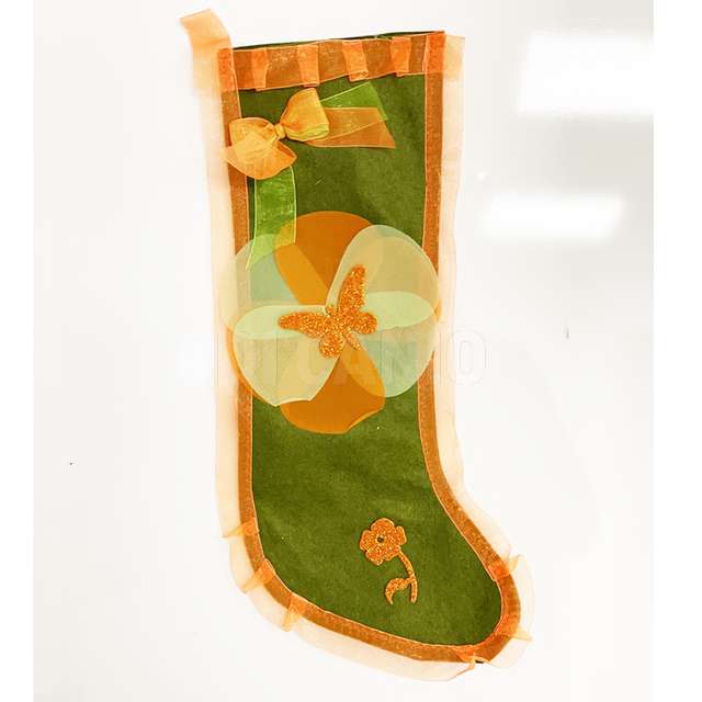 Calza befana panno lux con appendino glitter assortita - Principale