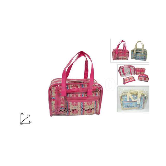 Set 4pz borsa trasparente c_access.fant.fiocchi neve 2col.ass.yz14-3064_al003790 - Principale